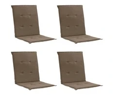 Sodo kėdės pagalvėlės, 4vnt., taupe, 100x50x3cm, audinys
