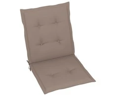 Sodo kėdės pagalvėlės, 6vnt., taupe, 100x50x3cm, audinys