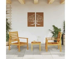 Lauko baldų komplektas Sodo krėslai, 2vnt., 66,5x65x81cm, akacijos medienos masyvas