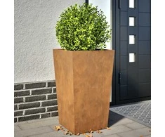 Sodo vazonai 2 vnt 45x45x75 cm oro sąlygoms atsparus plienas