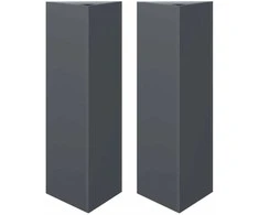 Sodo loveliai, 2vnt., antracito, 30x26x75cm, plienas