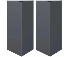 Sodo loveliai, 2vnt., antracito, 40x34,5x75cm, plienas