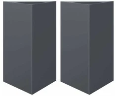 Sodo loveliai, 2vnt., antracito, 50x43x75cm, plienas