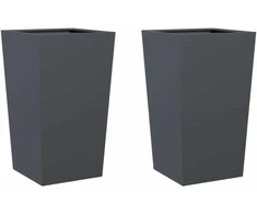 Sodo loveliai, 2vnt., antracito spalvos, 45x45x75cm, plienas