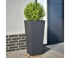 Sodo loveliai, 2vnt., antracito spalvos, 35x35x75cm, plienas
