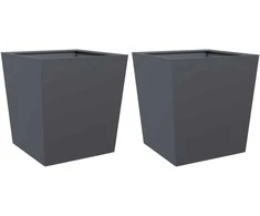 Sodo loveliai, 2vnt., antracito spalvos, 50x50x50cm, plienas