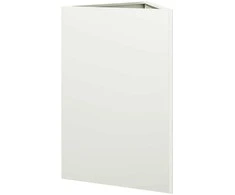 Sodo loveliai, 2vnt., balti, 50x43x75cm, plienas, trikampiai