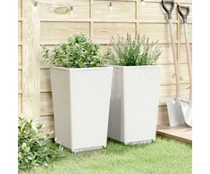 Sodo loveliai, 2vnt., baltos spalvos, 32,5x32,5x57cm, PP