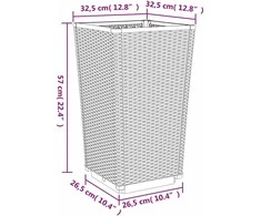 Sodo loveliai, 2vnt., baltos spalvos, 32,5x32,5x57cm, PP