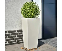 Sodo loveliai, 2vnt., baltos spalvos, 35x35x75cm, plienas