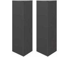 Sodo loveliai, 2vnt., juodi, 30x26x75cm, plienas, trikampiai