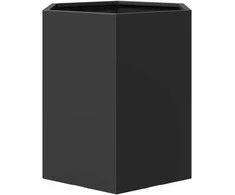 sodo sodinukai 2 vnt juodas šešiakampis 46x40x45 cm plieno