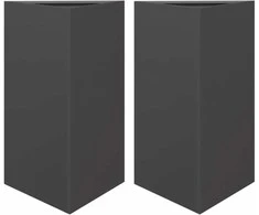 Sodo loveliai, 2vnt., juodi, 50x43x75cm, plienas, trikampiai