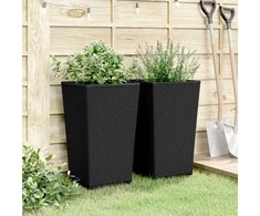 Sodo loveliai, 2vnt., juodos spalvos, 32,5x32,5x57cm, PP