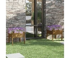 Sodo loveliai, 2vnt., medaus rudi, 70x70x70cm, pušies masyvas