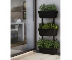 Sodo loveliai, 3vnt., antracito spalvos, 100cm