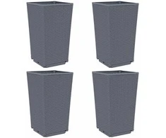 Sodo loveliai, 4vnt., pilkos spalvos, 32,5x32,5x57cm, PP
