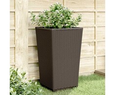 Sodo loveliai, 4vnt., rudos spalvos, 32,5x32,5x57cm, PP