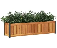Sodo lovelis, 110x30x27,5cm, akacijos medienos masyvas/plienas