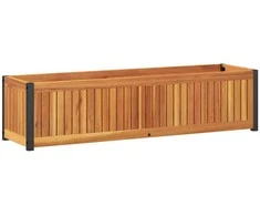 Sodo lovelis, 110x30x27,5cm, akacijos medienos masyvas/plienas