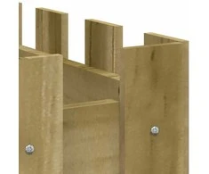 Sodo lovelis, 150x30x30cm, impregnuota pušis, tvorelės dizaino