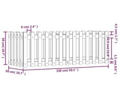 Sodo lovelis, 150x50x50cm, impregnuota pušis, tvorelės dizaino