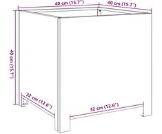 Sodo lovelis, 40x40x40cm, galvanizuotas plienas