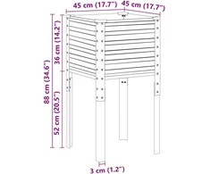 Sodo lovelis, 45x45x88cm, galvanizuotas plienas