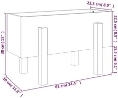 Sodo lovelis, 62x30x38cm, pušies medienos masyvas