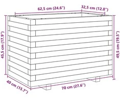 Sodo lovelis, 70x40x49,5cm, pušies medienos masyvas