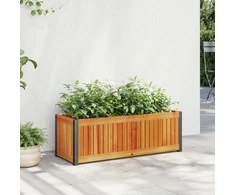 Sodo lovelis, 80x30x27,5cm, akacijos medienos masyvas/plienas