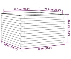 Sodo lovelis, 80x80x45,5cm, douglas eglės medienos masyvas