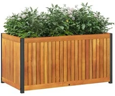 Sodo lovelis, 85x45x44cm, akacijos medienos masyvas ir plienas