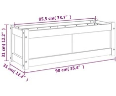 Sodo lovelis, 90x31x31cm, impregnuota pušies mediena