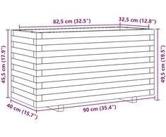Sodo lovelis, 90x40x49,5cm, impregnuota pušies mediena