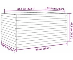 Sodo lovelis, 90x60x45,5cm, douglas eglės medienos masyvas