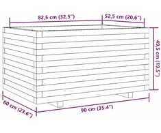 Sodo lovelis, 90x60x49,5cm, impregnuota pušies mediena