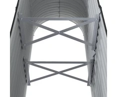 Aukštas sodo lovelis, antracito, 114x40x68cm, plienas