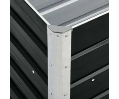 Lovelis, antracito, 240x40x77cm, galvanizuotas plienas, aukštas