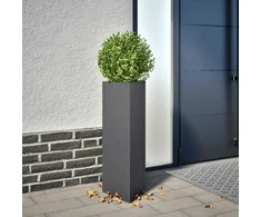 Sodo lovelis, antracito, 30x26x75cm, plienas, trikampis