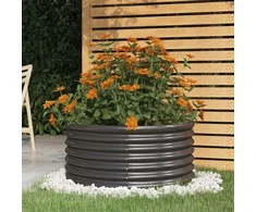 Sodo lovelis, antracito, 80x80x36cm, plienas