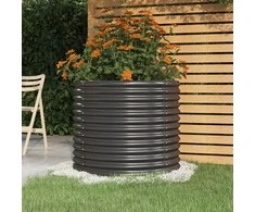 Sodo lovelis, antracito, 80x80x68cm, plienas