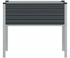 Sodo lovelis, antracito spalvos, 100x41x90cm, plienas