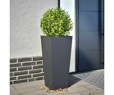 Sodo lovelis, antracito spalvos, 35x35x75cm, plienas
