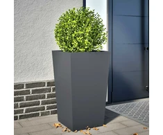 Sodo lovelis, antracito spalvos, 45x45x75cm, plienas