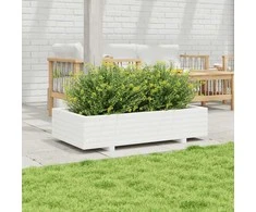 Sodo lovelis, baltas, 110x60x26,5cm, pušies medienos masyvas