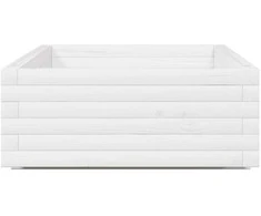 Sodo lovelis, baltas, 110x60x26,5cm, pušies medienos masyvas