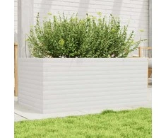 Sodo lovelis, baltas, 110x60x45,5cm, pušies medienos masyvas