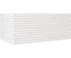 Sodo lovelis, baltas, 110x60x45,5cm, pušies medienos masyvas