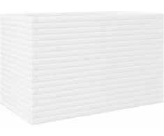 Sodo lovelis, baltas, 110x60x68,5cm, pušies medienos masyvas